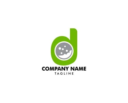 Initial Letter D Golf Icon Logo Design Element Stock Illustration