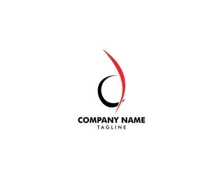 Initial Letter D Logo Design Template Stock Illustration