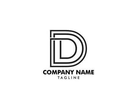 Initial Letter D Logo Design Template Stock Illustration