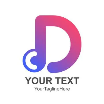 Initial letter D logo template colorful design for business and company ident Stock Illustration