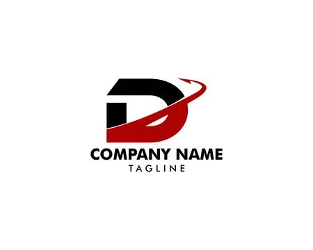 Initial Letter D Logo Template Design Stock Illustration