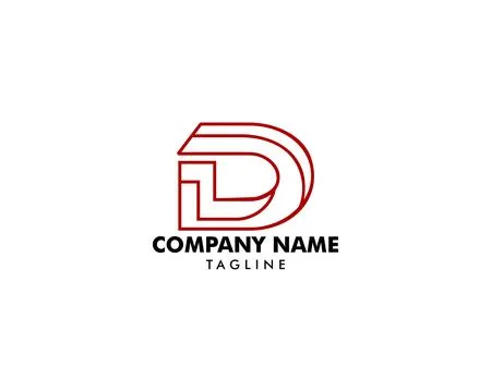 Initial Letter D Logo Template Design Stock Illustration