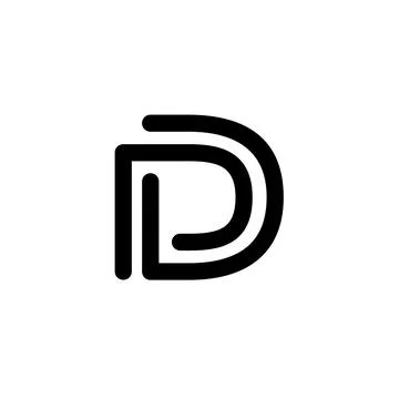 Initial letter D monogram logo design Stock Illustration