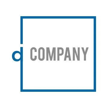 Initial letter d square icon logo design template Stock Illustration