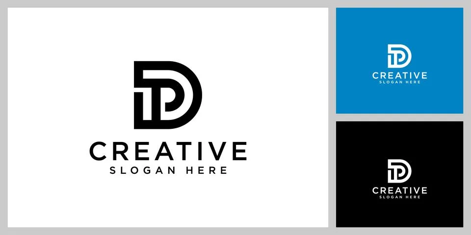 Initial letter d vector Stock Illustration