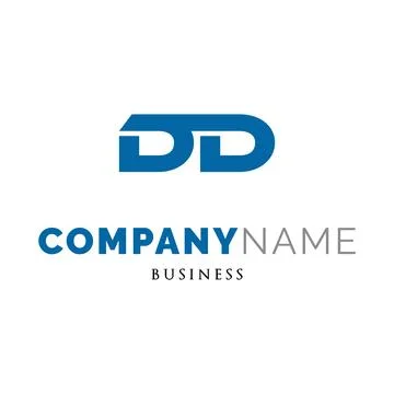 Initial Letter DD Icon Logo Design Template Stock Illustration