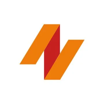 Initial Letter Diagonal Shape Abstract Symbol Stock Illustration