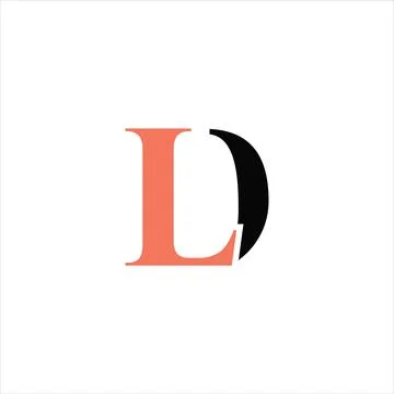 Initial letter dl ld logo template design Stock Illustration