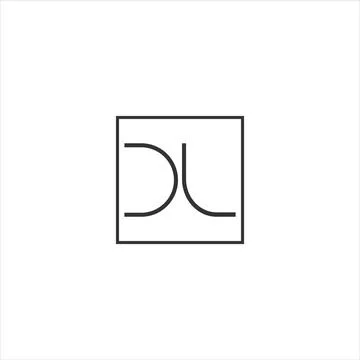 Initial letter dl ld logo template design Stock Illustration