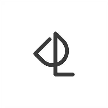 Initial letter dl ld logo template design Stock Illustration