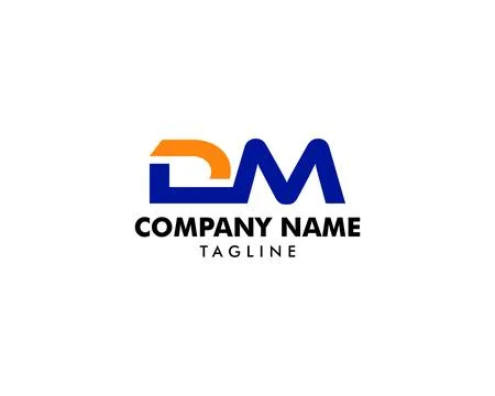 Initial Letter DM Logo Template Design Stock Illustration