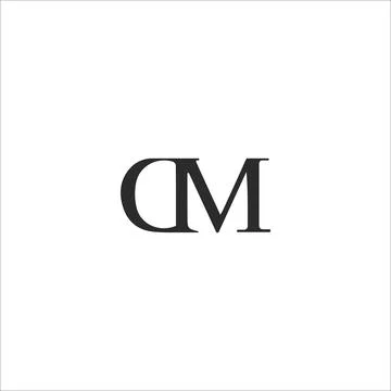 Initial letter dm or md logo design template Stock Illustration