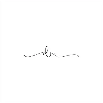 Initial letter dm or md logo design template Stock Illustration