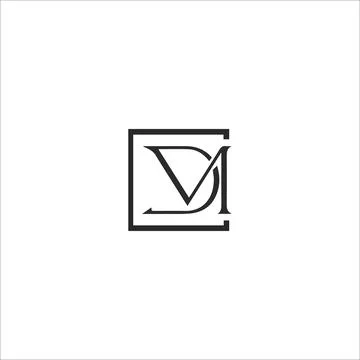 Initial letter dm or md logo design template Stock Illustration