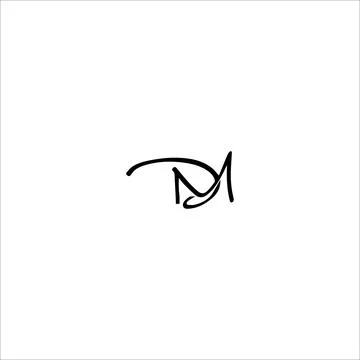 Initial letter dm or md logo design template Stock Illustration