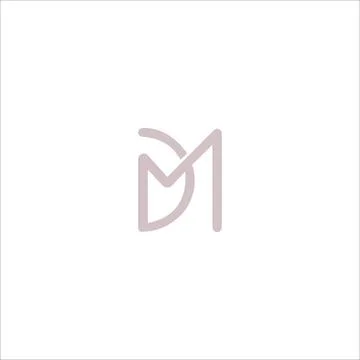 Initial letter dm or md logo design template Stock Illustration