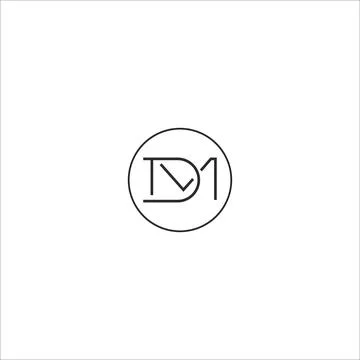 Initial letter dm or md logo design template Stock Illustration