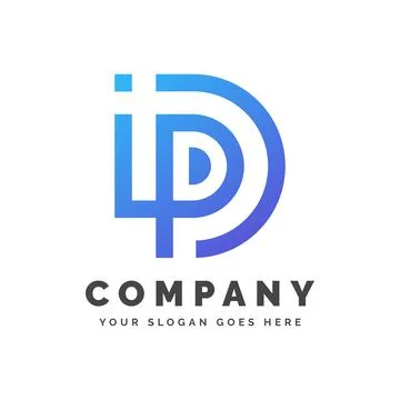 Initial letter Dp business logo Illustrazione stock