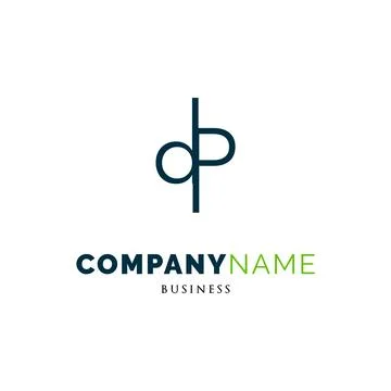 Initial Letter DP House Icon Logo Design Template Stock Illustration