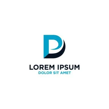 Initial letter DP logo design vector unique modern Stock Illustration