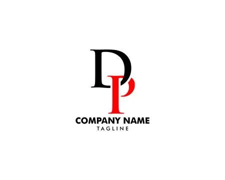 Initial Letter DP Logo Template Design Stock Illustration