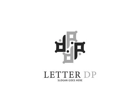 Initial Letter DP Logo Template Design Stock Illustration