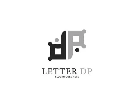 Initial Letter DP Logo Template Design Stock Illustration