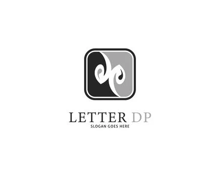 Initial Letter DP Logo Template Design Stock Illustration
