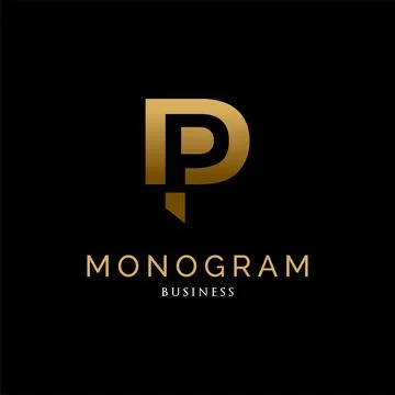 Initial letter DP monogram logo design inspiration Stock Illustration