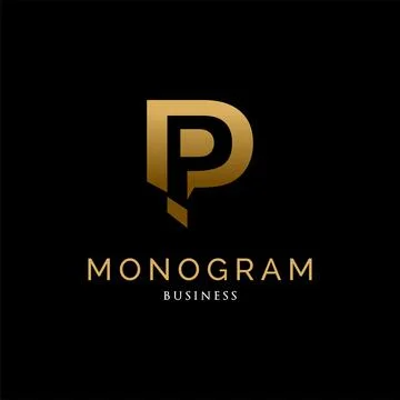 Initial letter DP monogram logo design inspiration Stock Illustration