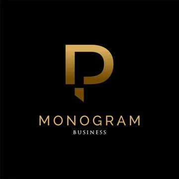 Initial letter DP monogram logo design inspiration Stock Illustration