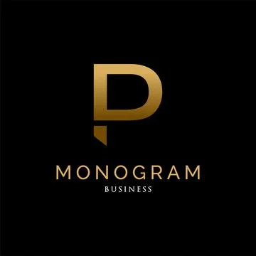Initial letter DP monogram logo design inspiration Stock Illustration