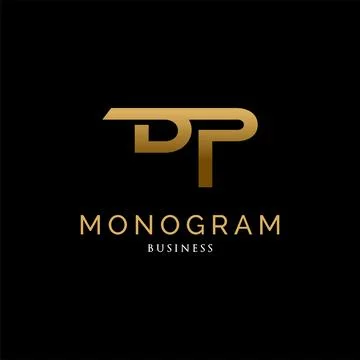 Initial letter DP monogram logo design inspiration Stock Illustration