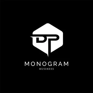 Initial letter DP monogram logo design inspiration Stock Illustration
