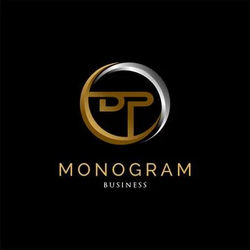 Initial letter DP monogram logo design inspiration Stock Illustration