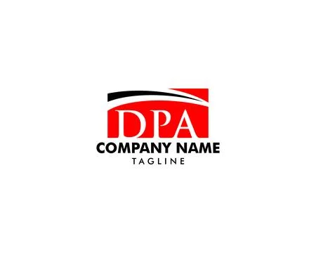 Initial Letter DPA Logo Template Design Stock Illustration