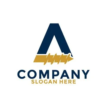 Initial letter A drill logo vector, initial letter with Drill Logo design t.. Stock Illustration