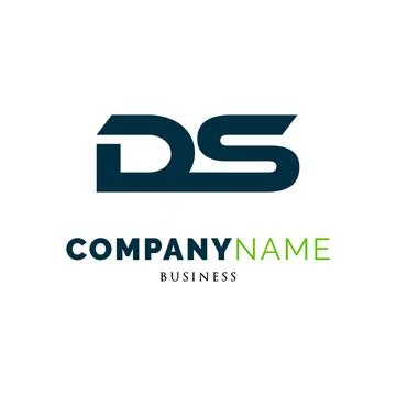 Initial Letter DS Icon Logo Design Template Stock Illustration