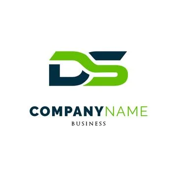 Initial Letter DS Icon Logo Design Template Stock Illustration