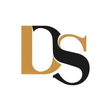 Initial letter ds logo or sd logo design Stock Illustration
