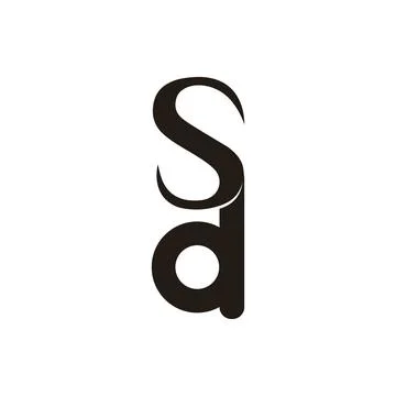 Initial letter ds logo or sd logo design Stock Illustration
