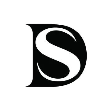 Initial letter ds logo or sd logo design Stock Illustration