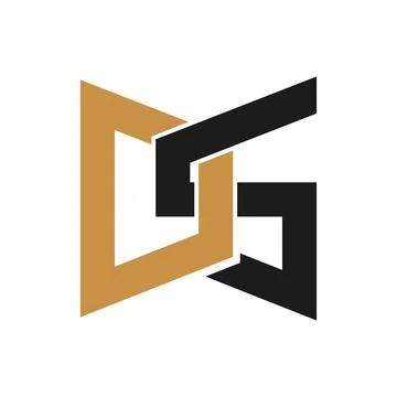 Initial letter ds logo or sd logo design Stock Illustration