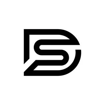 Initial letter ds logo or sd logo design Stock Illustration