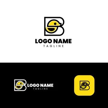 Initial letter with DUCK logo design vector Illustrazione stock