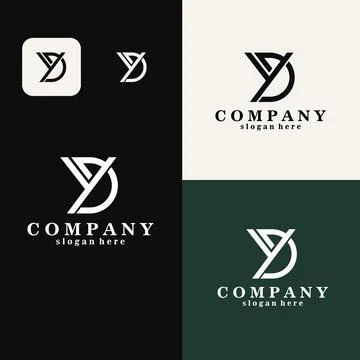 Initial letter DY logo design vector Stock Illustration