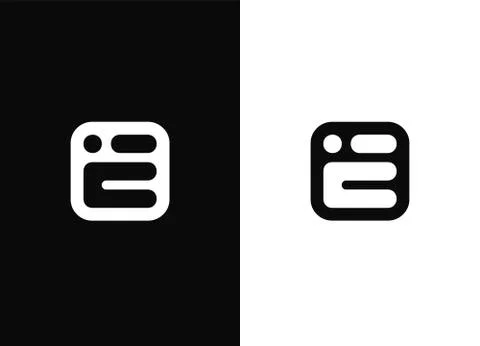 Initial letter E logo design template elements Stock Illustration