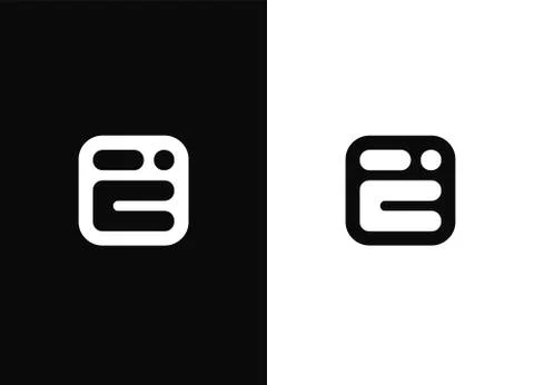 Initial letter E logo design template elements Stock Illustration