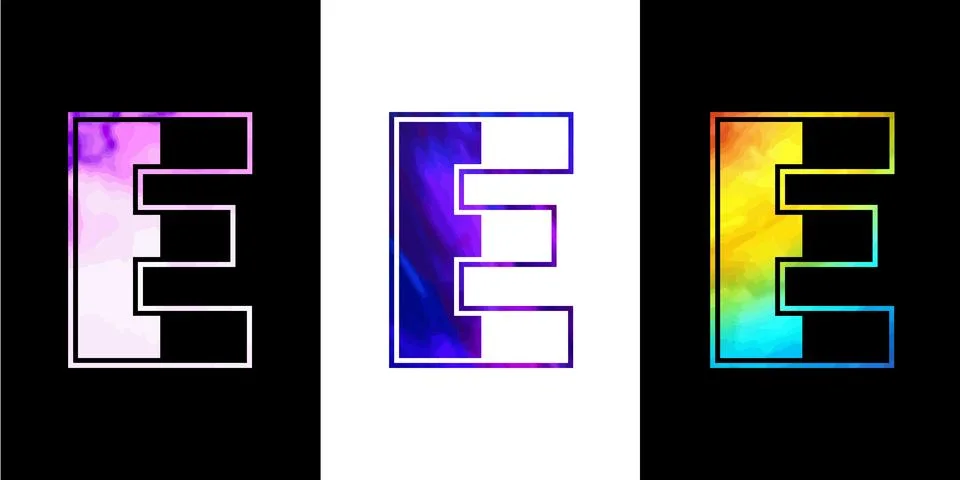 Initial letter E logo Icon vector design template. Premium luxurious logoty.. Stock Illustration