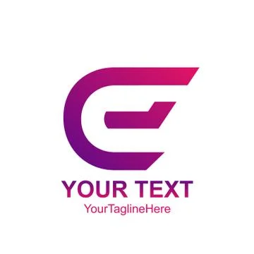 Initial letter E logo template colorfull design for business and company iden Illustrazione stock